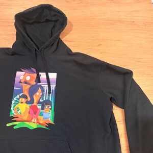 Port&Company Bobs Burgers Graphic Hoodie Black Mens 2XL Belcher Family Pullover